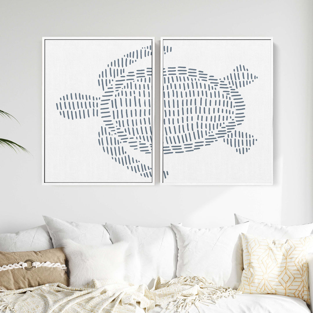 Sea Turtle Illustration - Set of 2