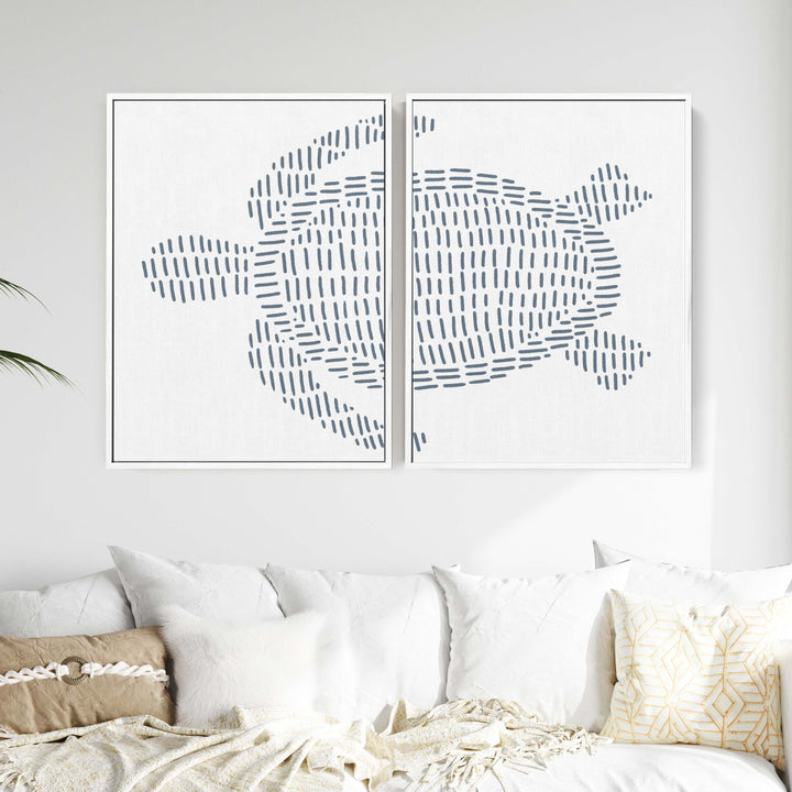 Sea Turtle Illustration - Set of 2