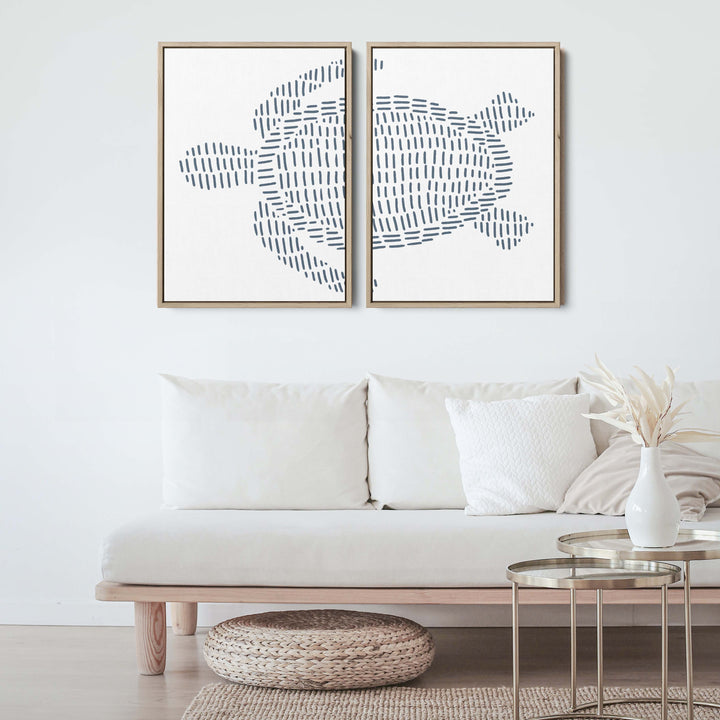 Sea Turtle Illustration - Set of 2