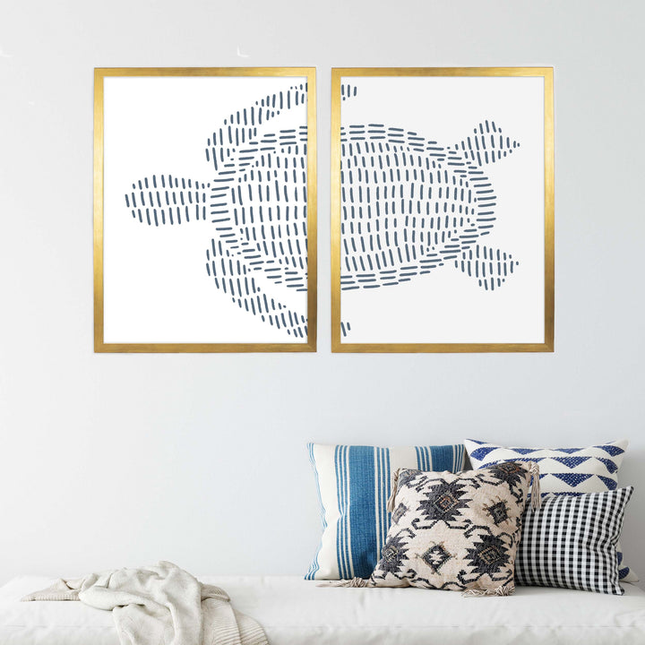 Sea Turtle Illustration - Set of 2