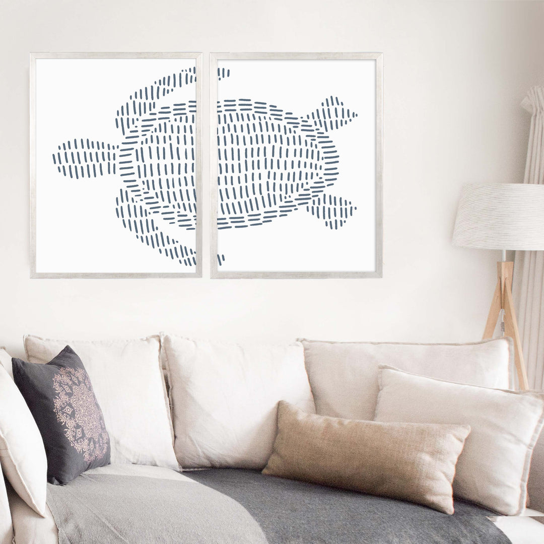 Sea Turtle Illustration - Set of 2