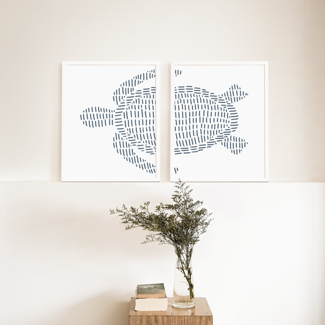 Sea Turtle Illustration - Set of 2