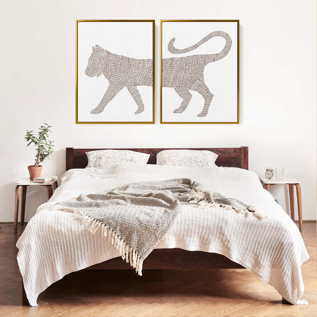 Modern Tiger Illustration - Set of 2