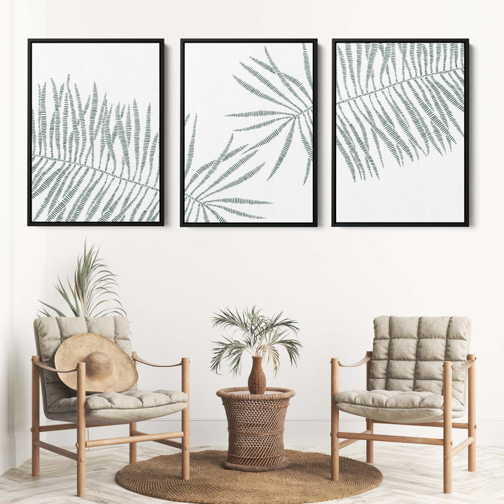 Modern Palm Leaves - Set of 3