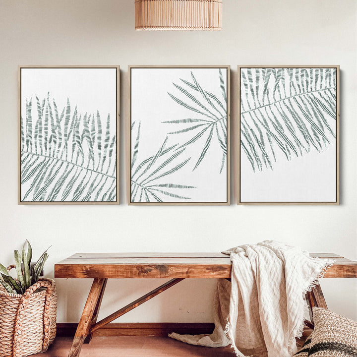 Modern Palm Leaves - Set of 3