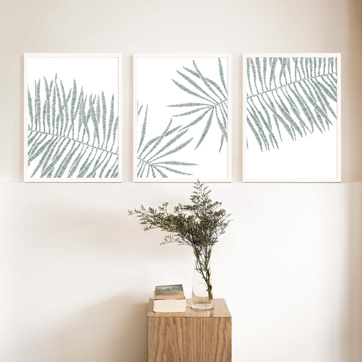 Modern Palm Leaves - Set of 3