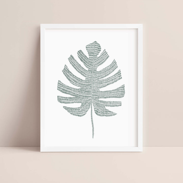 Monstera Palm Leaf Study