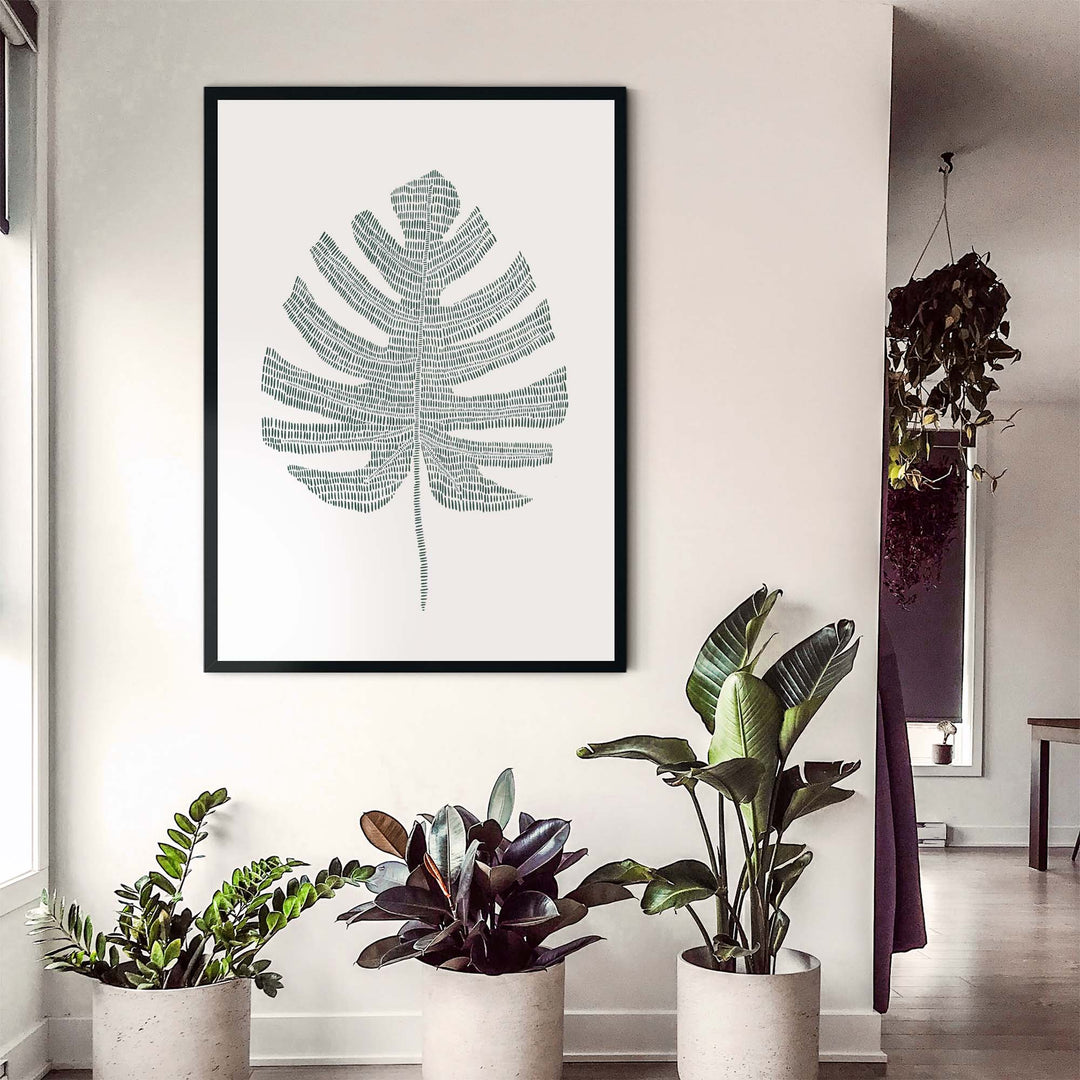 Monstera Palm Leaf Study