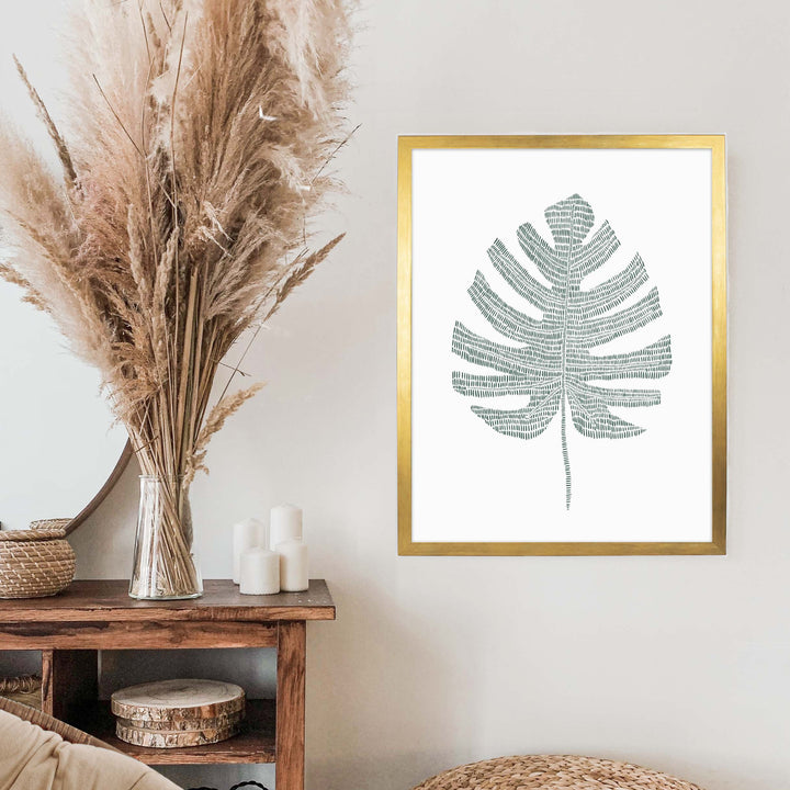 Monstera Palm Leaf Study