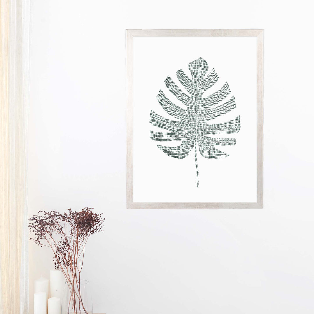 Monstera Palm Leaf Study