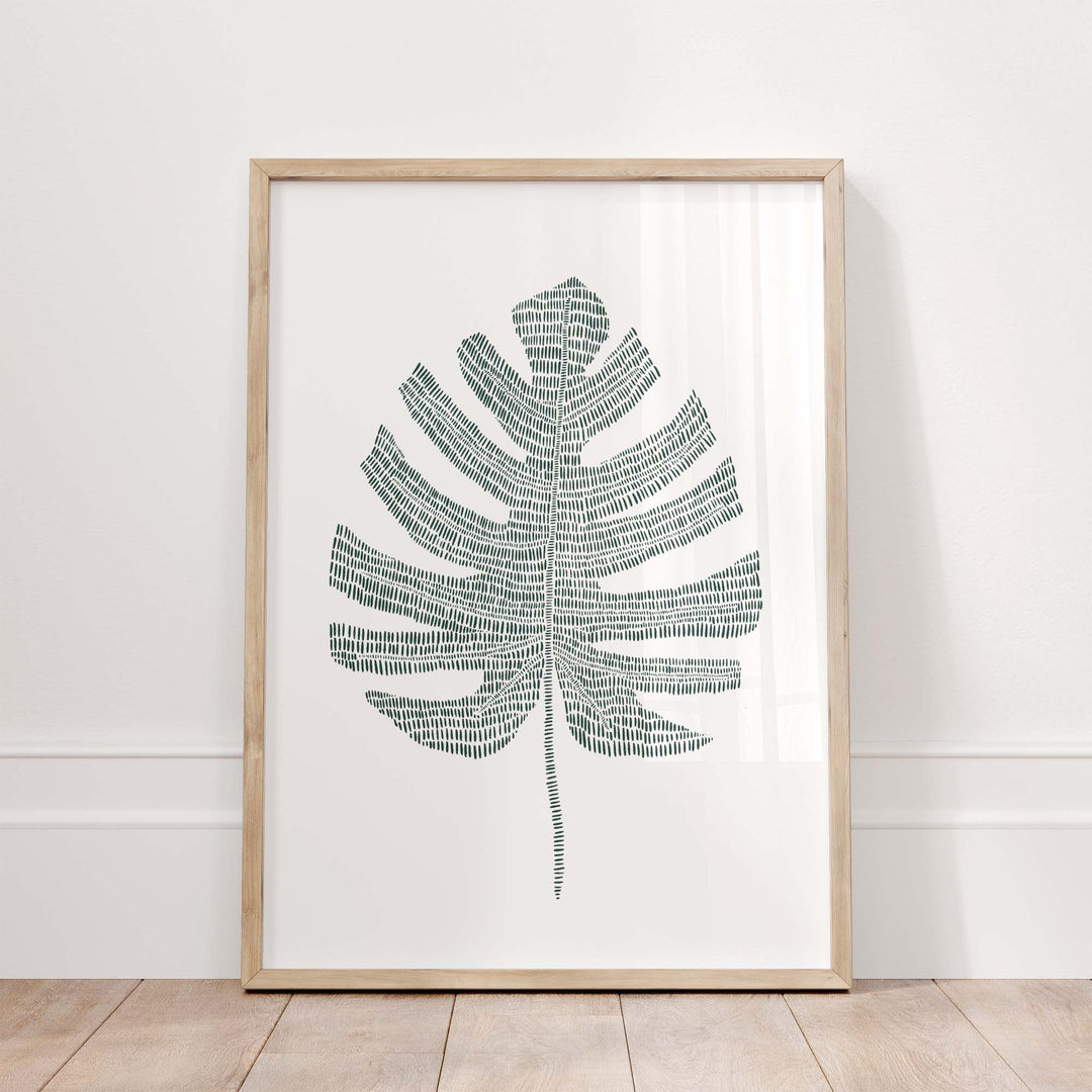 Monstera Palm Leaf Study