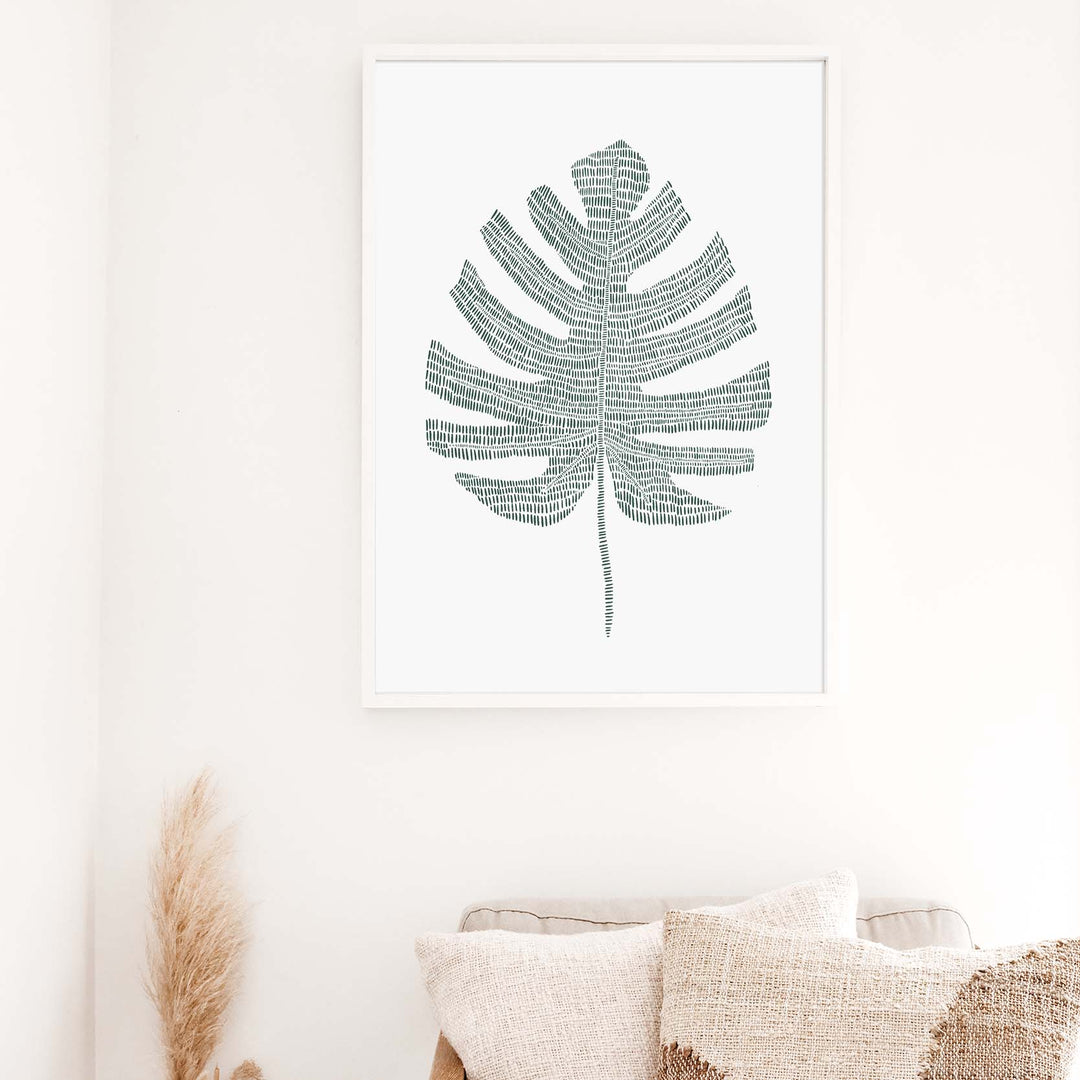 Monstera Palm Leaf Study