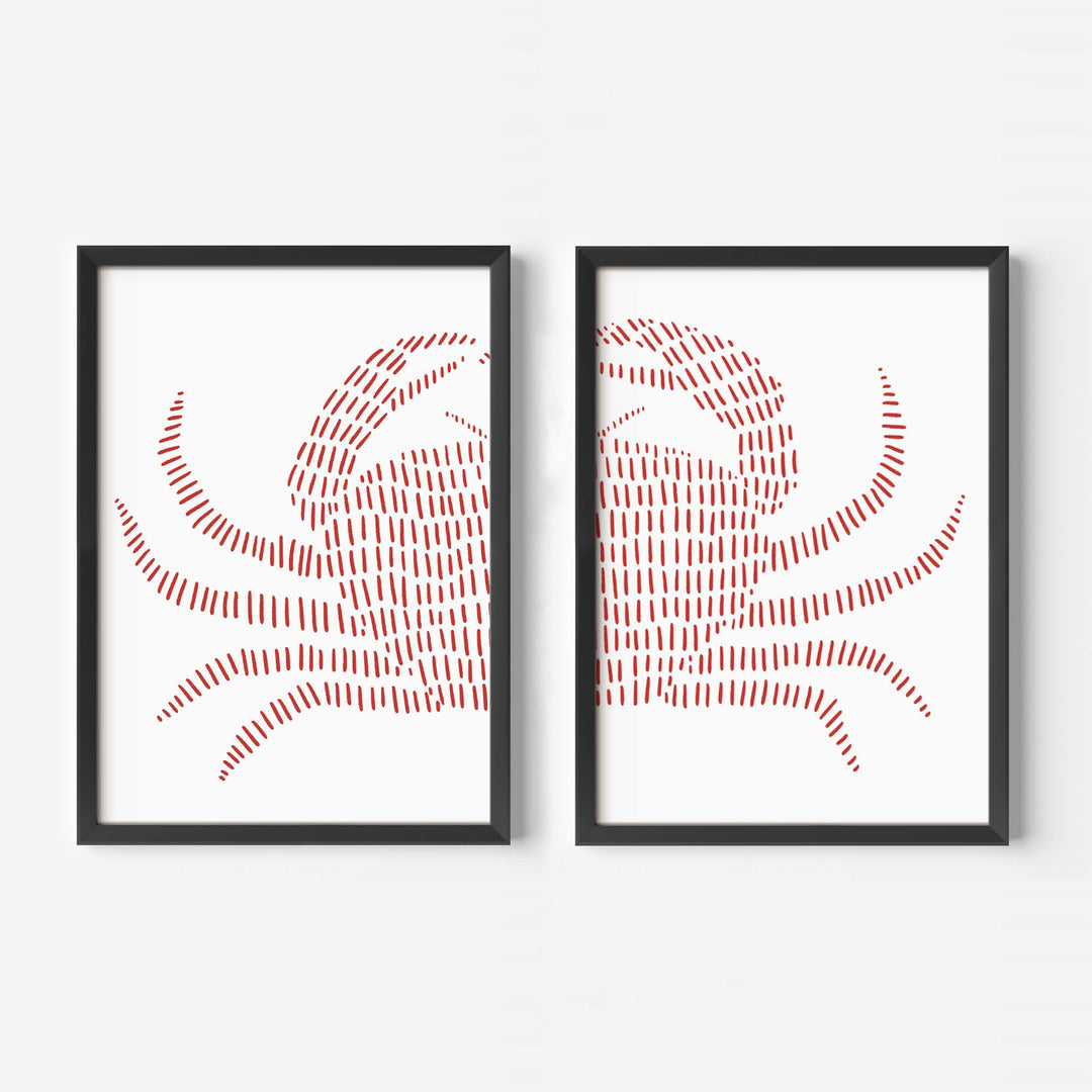 Red Crab - Set of 2