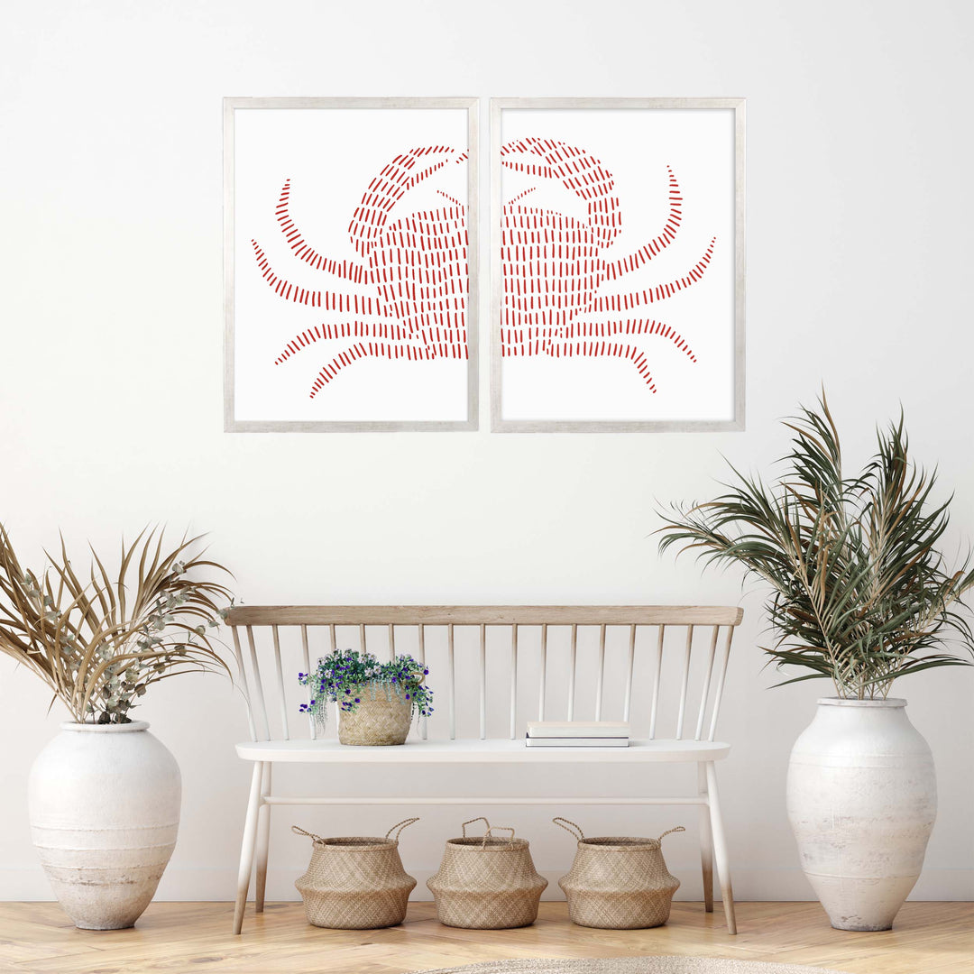 Red Crab - Set of 2