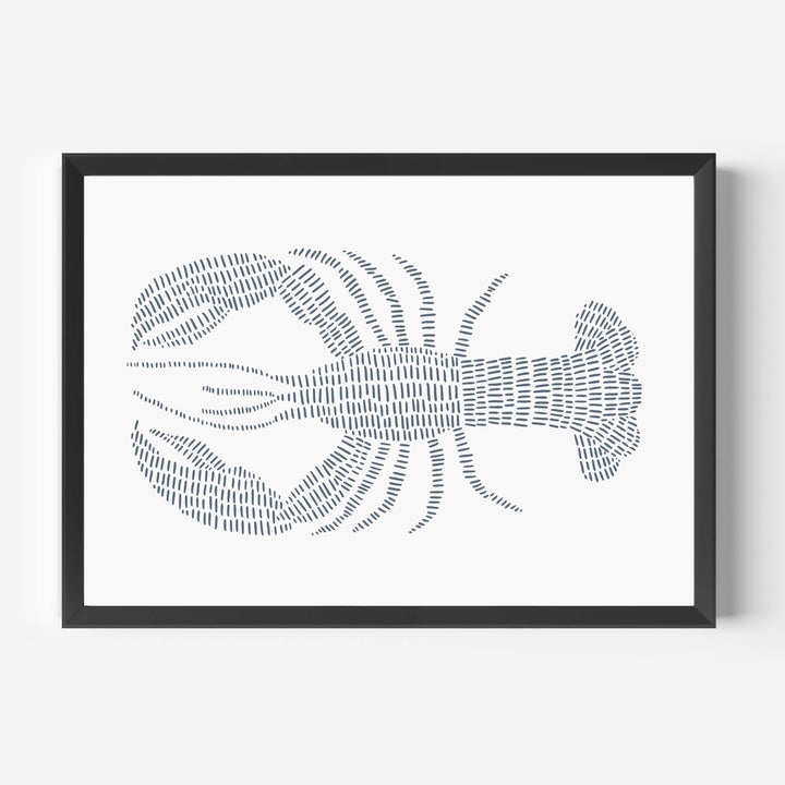 Blue Lobster Illustration