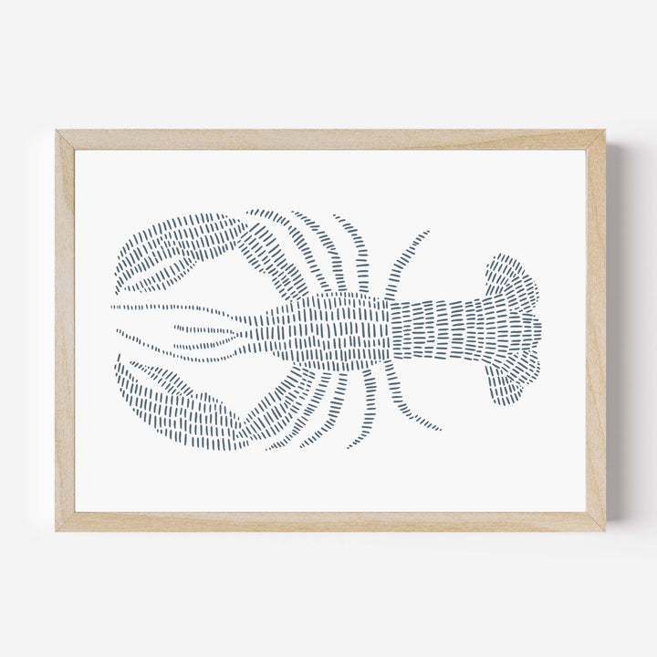 Blue Lobster Illustration