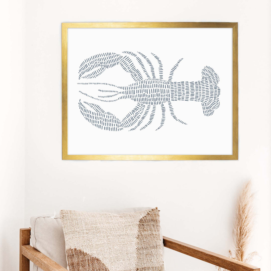 Blue Lobster Illustration