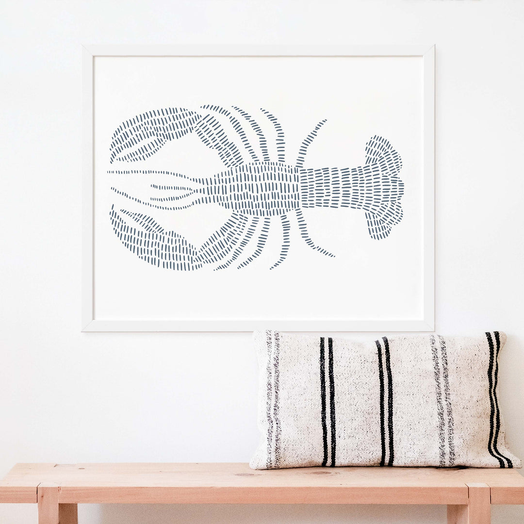 Blue Lobster Illustration