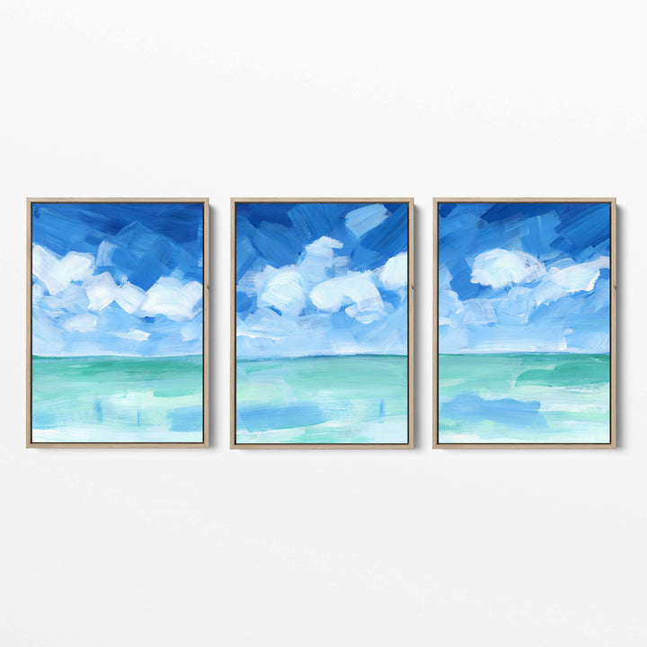 Tropical Caribbean Seascape - Set of 3