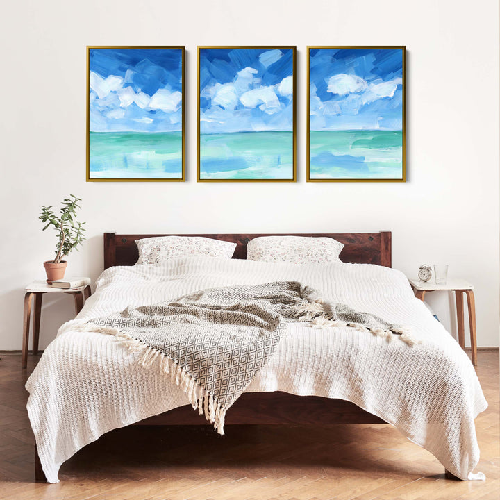 Tropical Caribbean Seascape - Set of 3