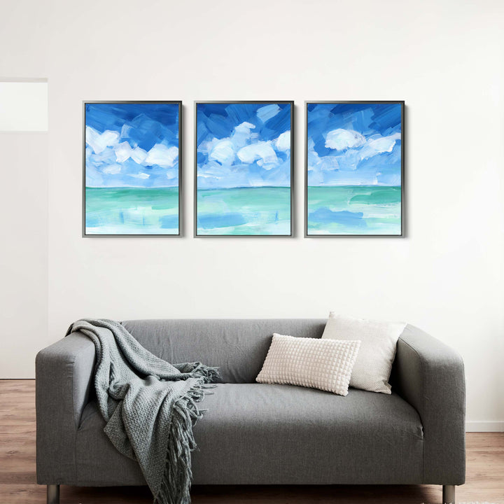 Tropical Caribbean Seascape - Set of 3