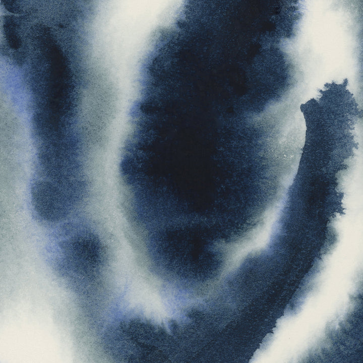 Indigo Seaweed Diptych, No. 1 - Set of 2
