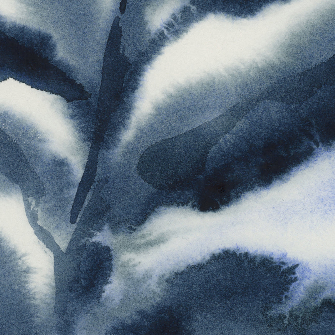 Indigo Seaweed Diptych, No. 2 - Set of 2