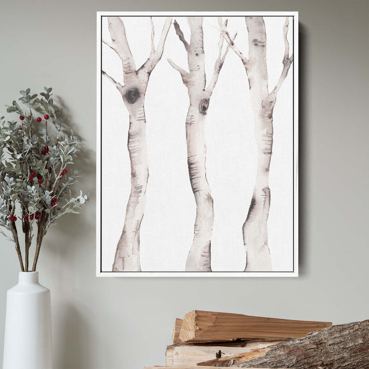 Watercolor Aspen Birch Tree