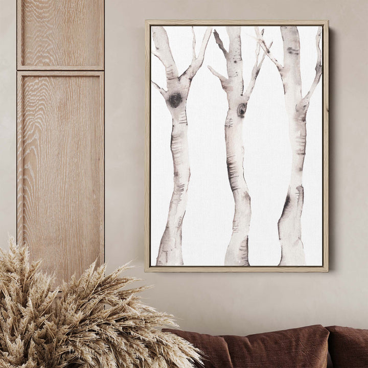 Watercolor Aspen Birch Tree