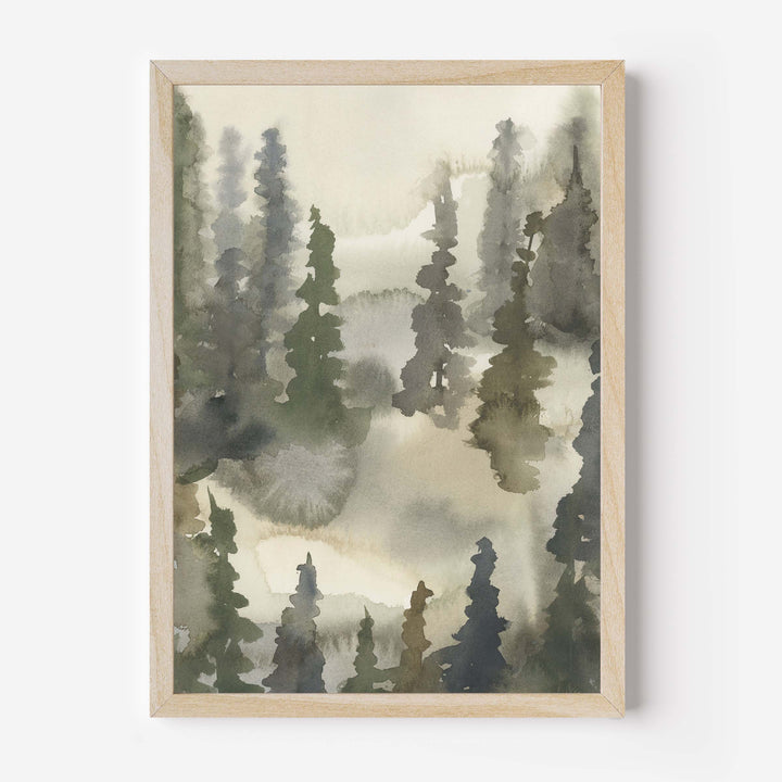 Forest Watercolor Landscape, No. 2