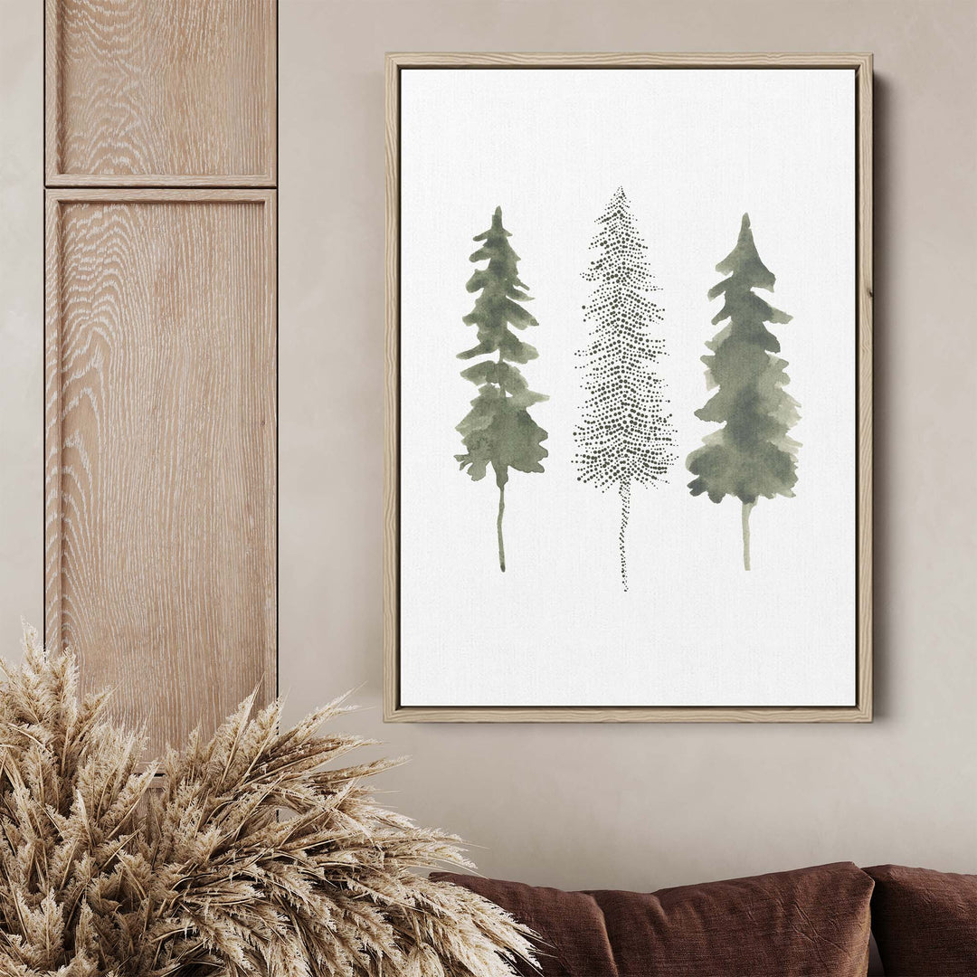 Minimalist Pine Tree Trio