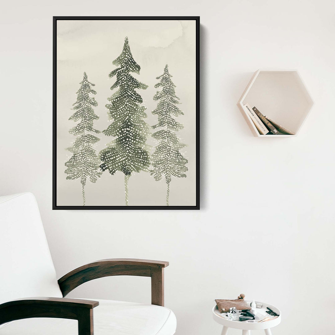 Evergreen Pine Tree Trio