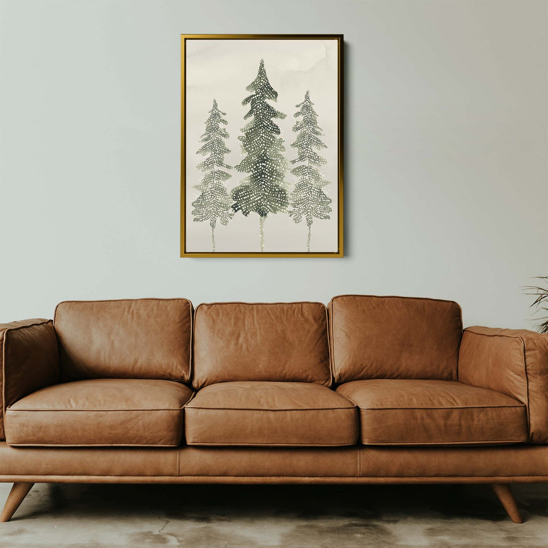 Evergreen Pine Tree Trio