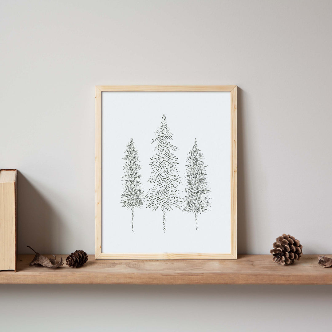 Nordic Pine Tree Trio