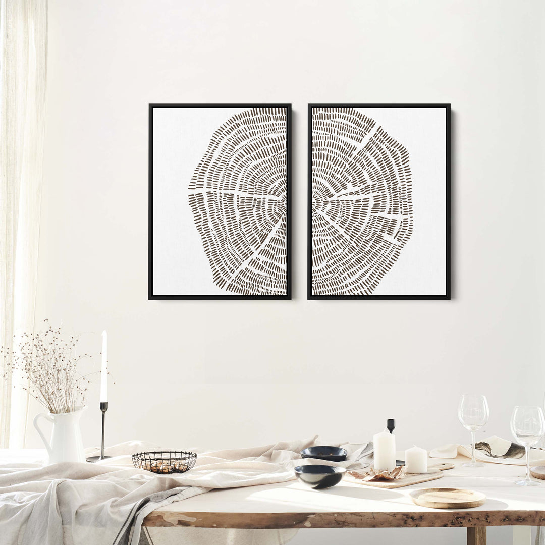 Tree Growth Rings Illustration - Set of 2