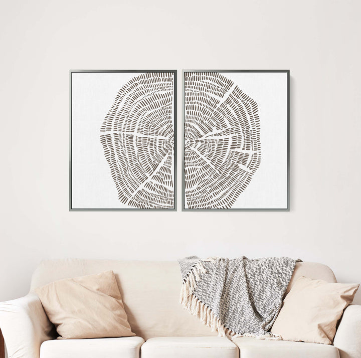 Tree Growth Rings Illustration - Set of 2