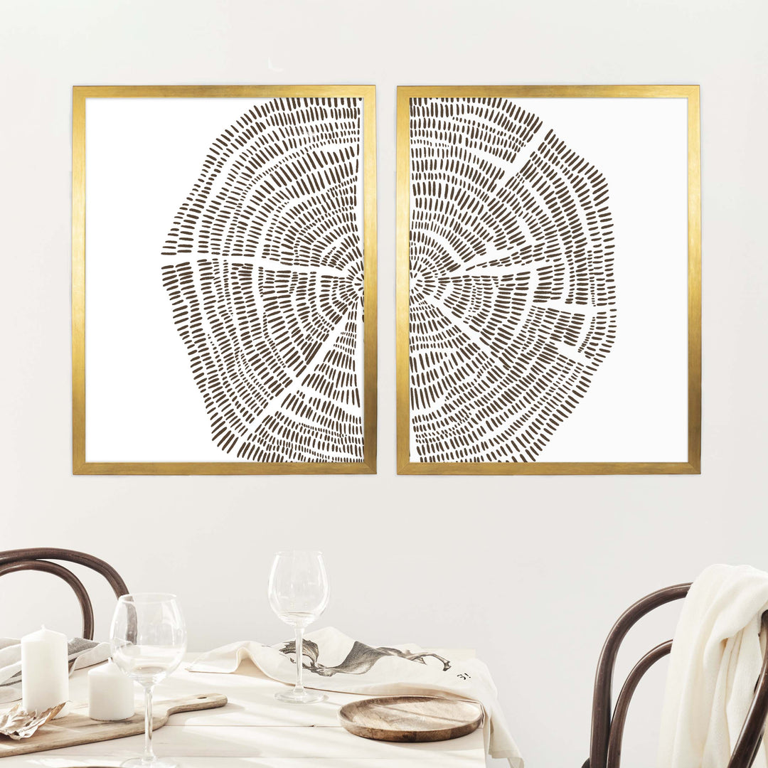 Tree Growth Rings Illustration - Set of 2