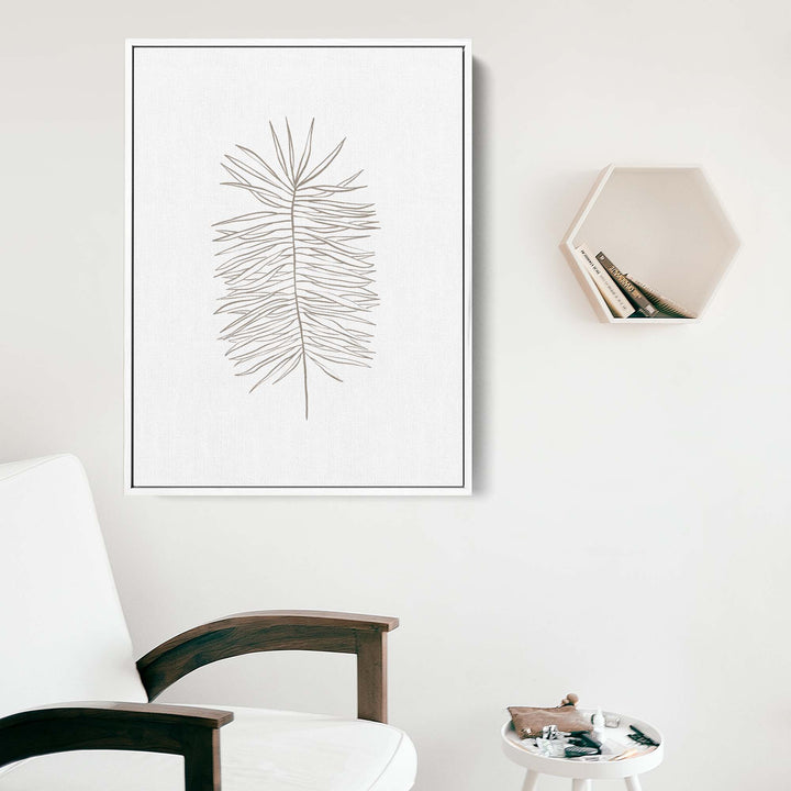 Palm Frond Line Drawing