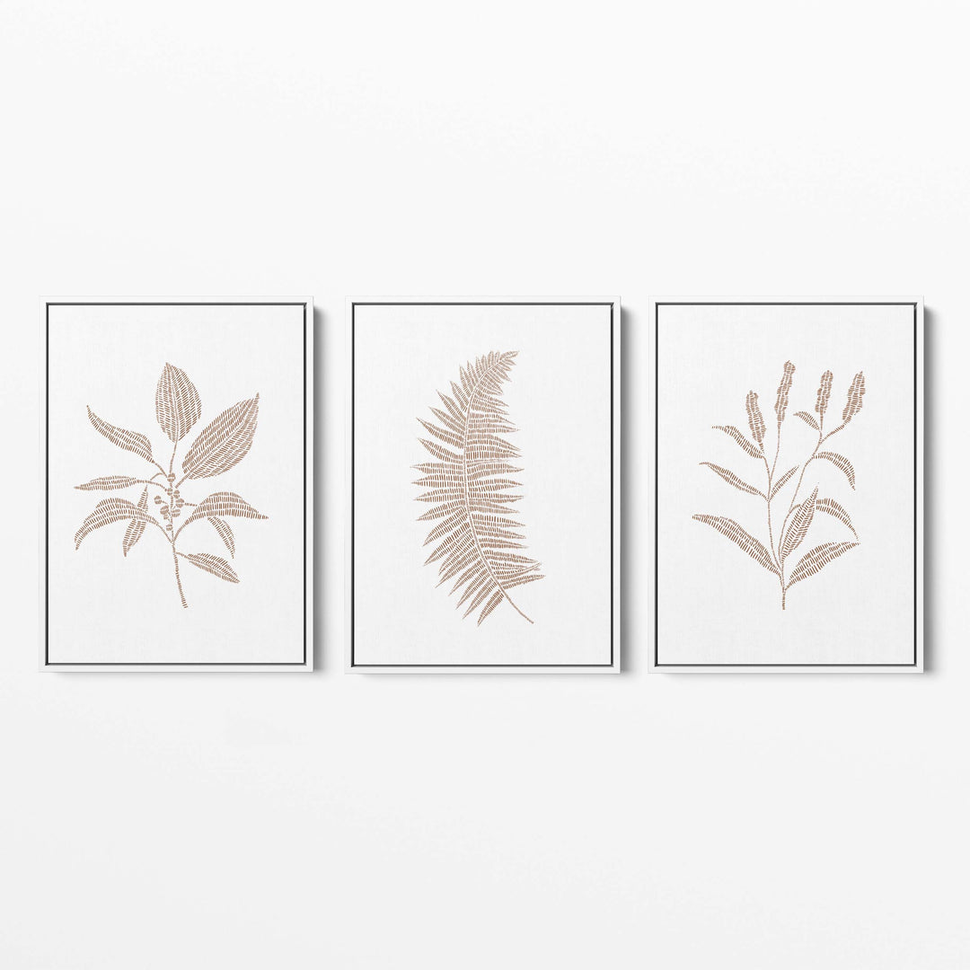 Modern Plant Life Triptych - Set of 3