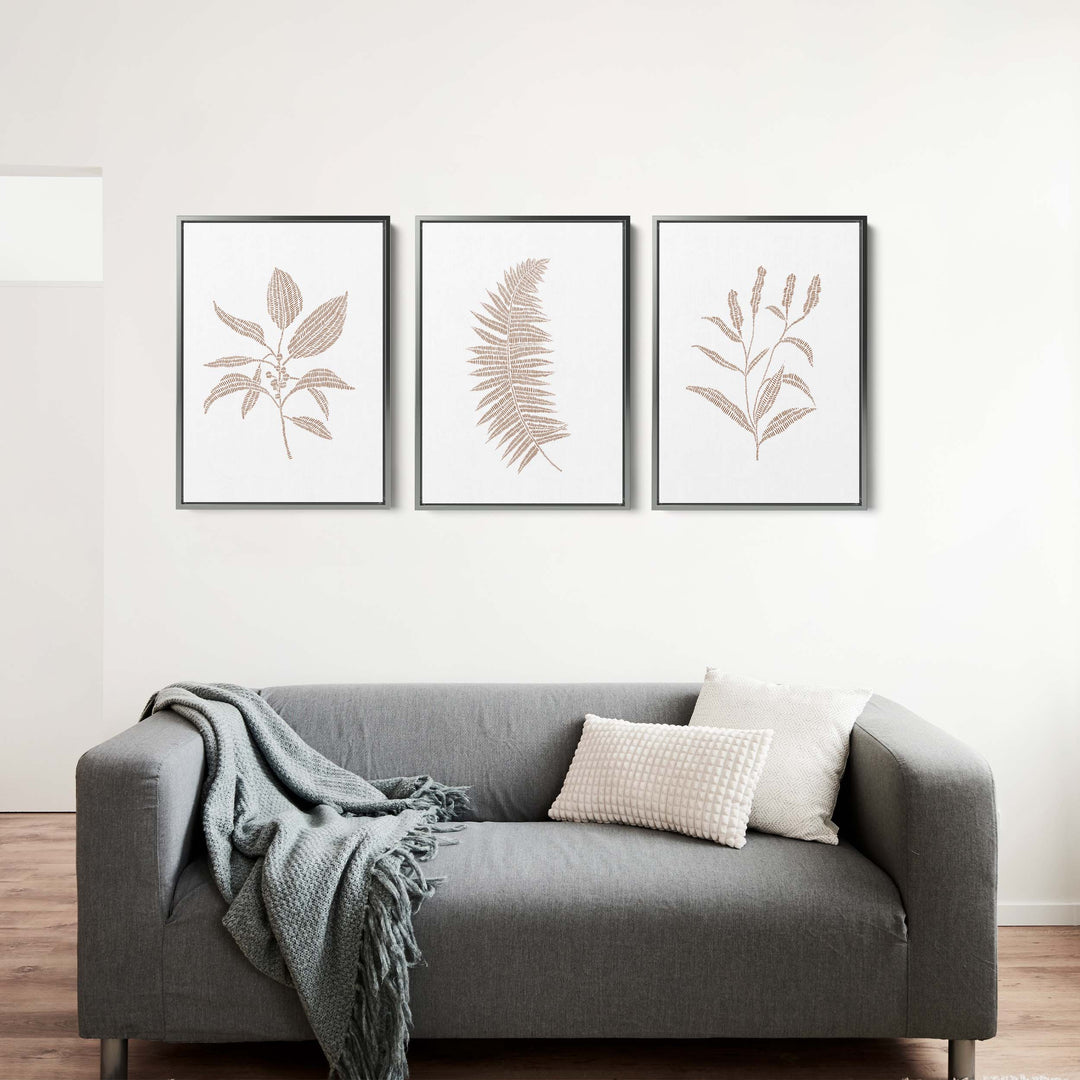 Modern Plant Life Triptych - Set of 3