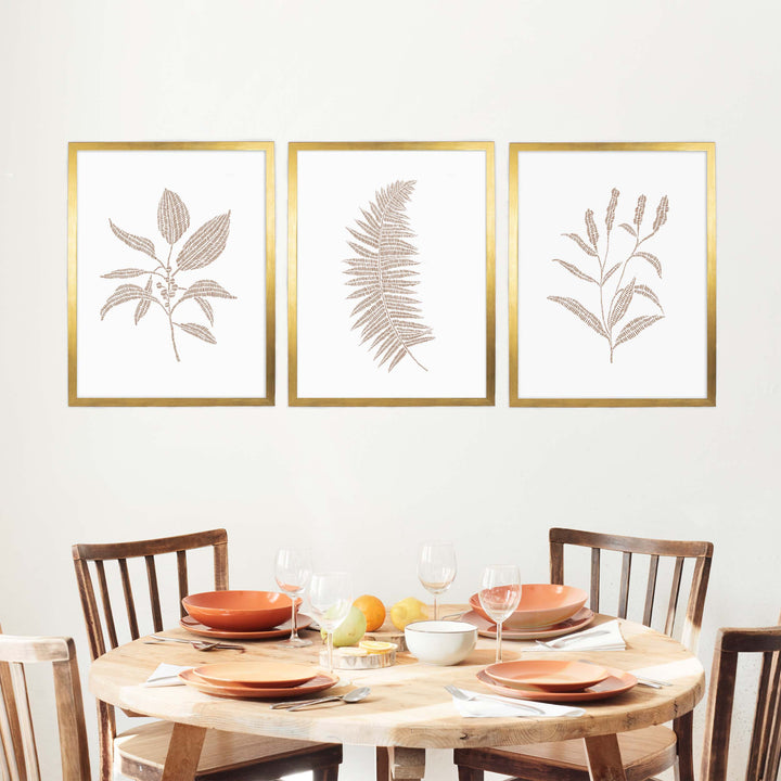 Modern Plant Life Triptych - Set of 3