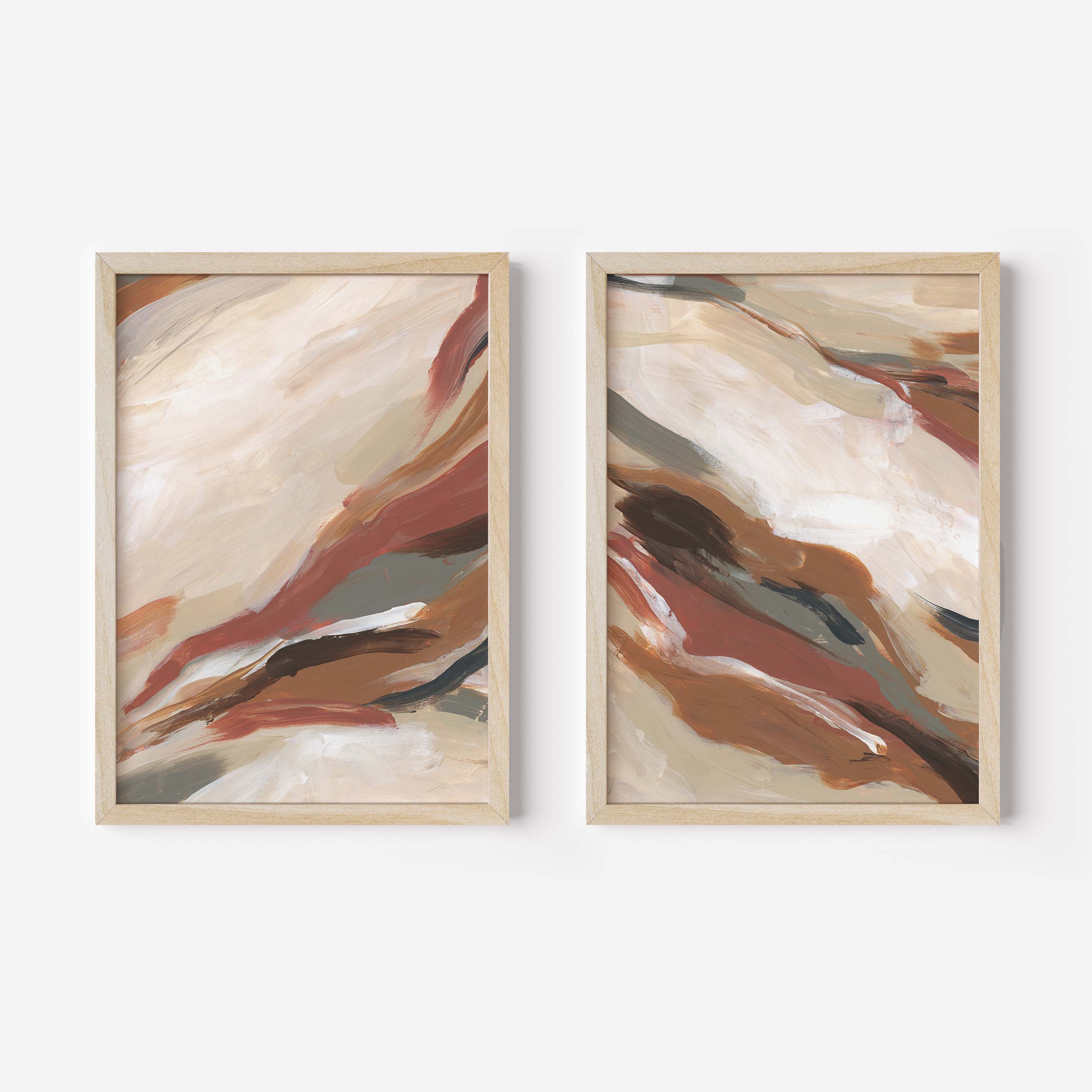 Set of 2 painting contemporary abstract art painting Original Painting outlet on Fabric Patchwork and Canvas