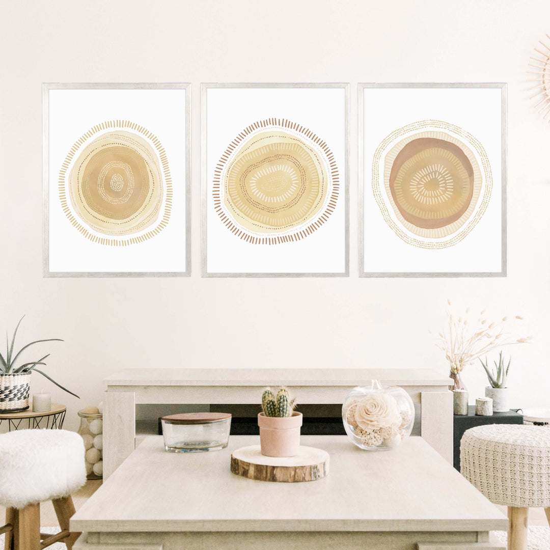 Modern Minimalist Circles - Set of 3