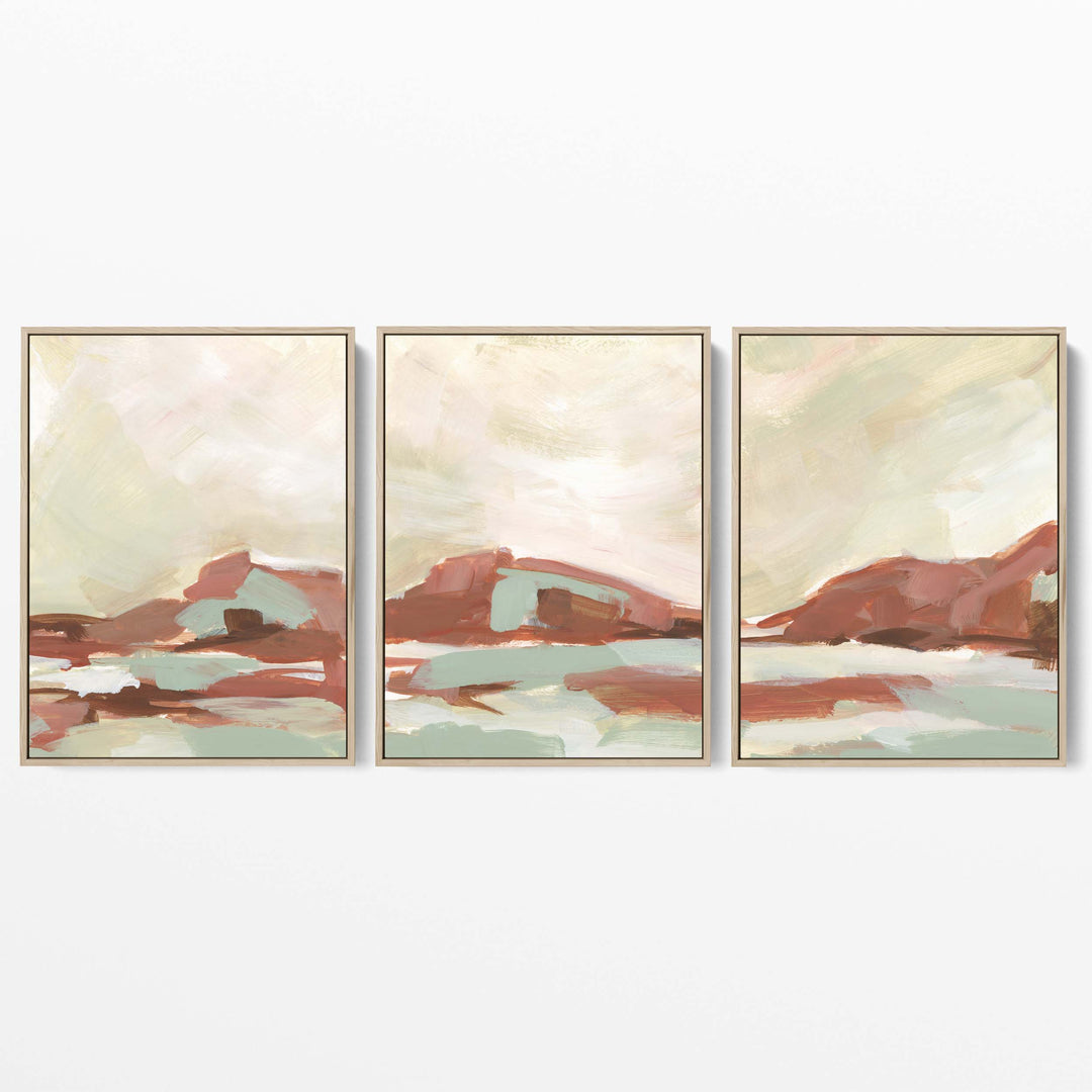 Warm Desert Sedona Landscape - Set of 3