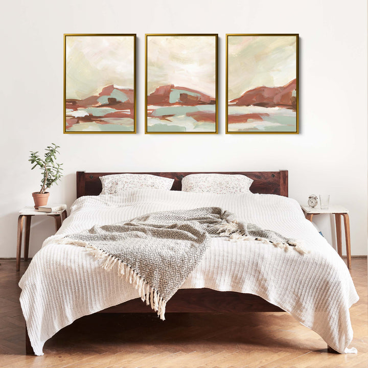 Warm Desert Sedona Landscape - Set of 3