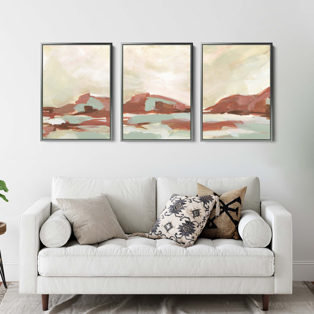 Warm Desert Sedona Landscape - Set of 3