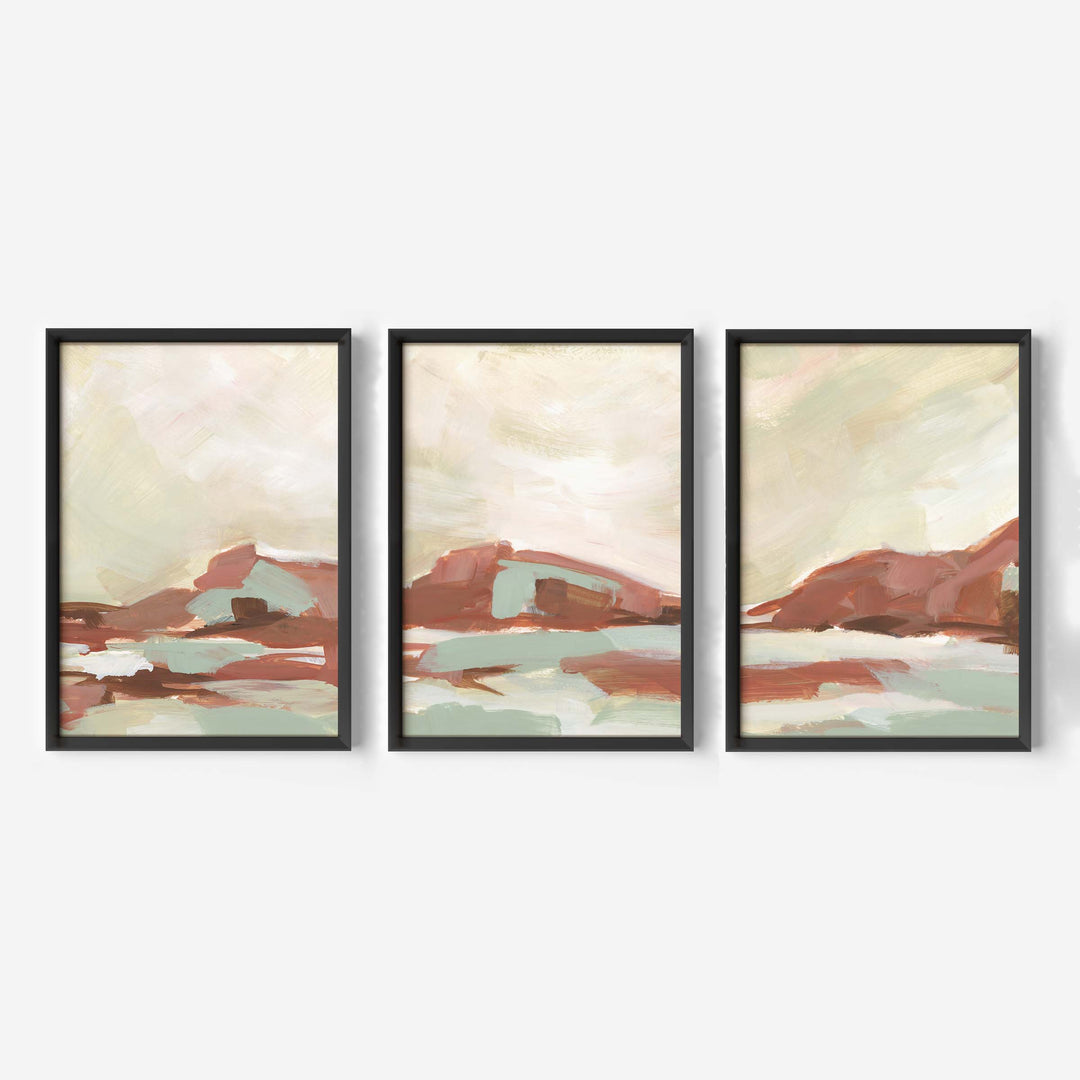 Warm Desert Sedona Landscape - Set of 3