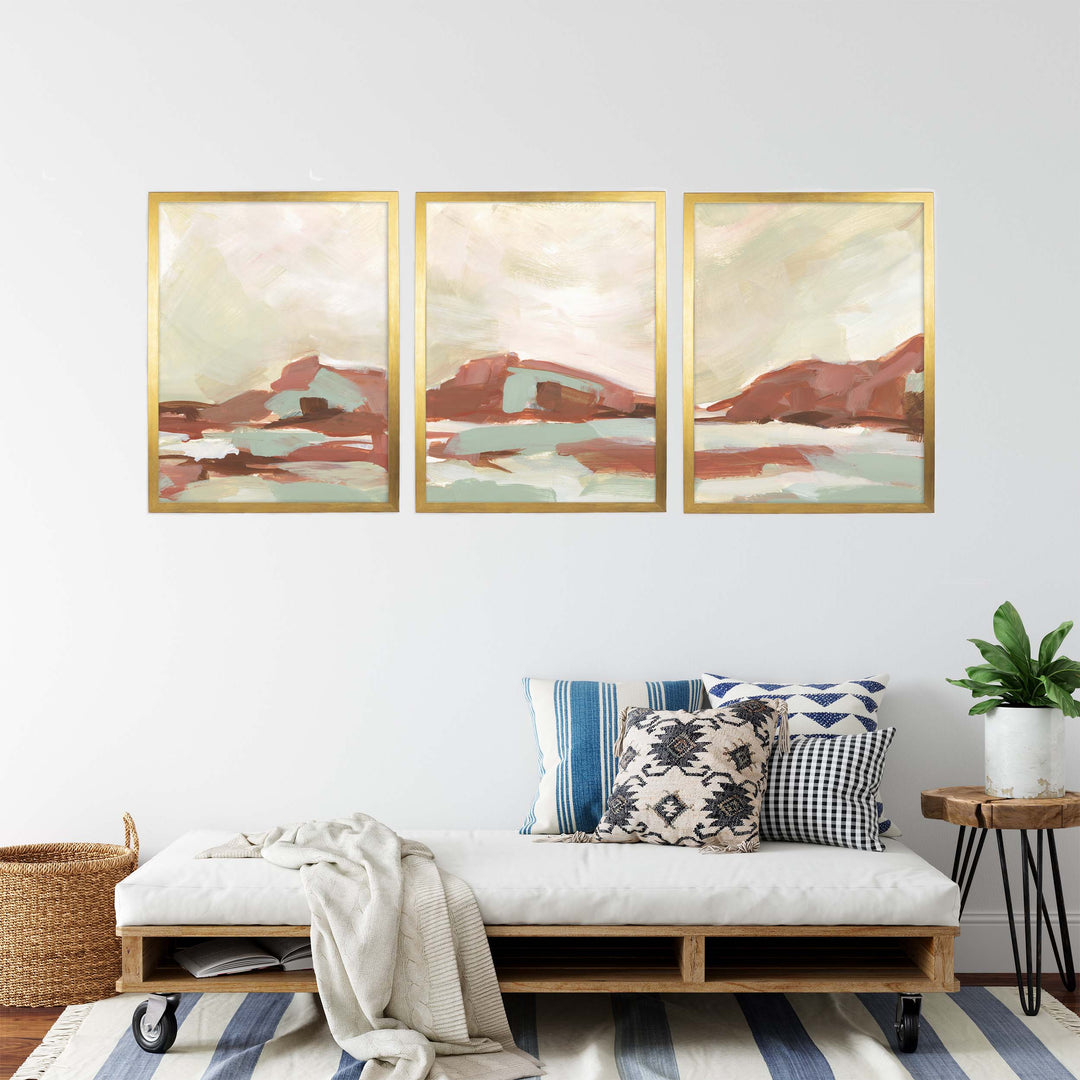 Warm Desert Sedona Landscape - Set of 3