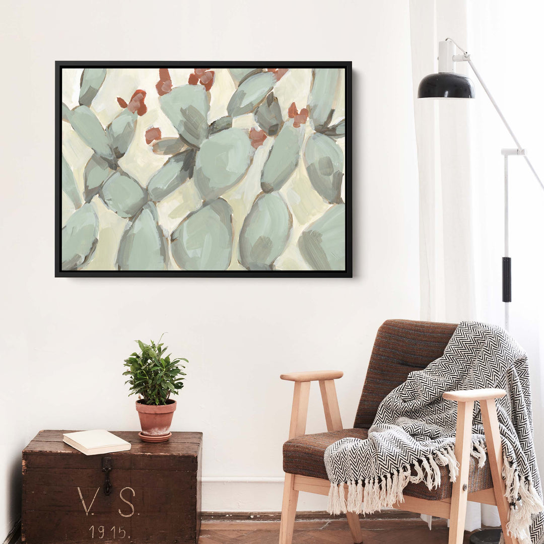 Flowering Prickly Pear Painting