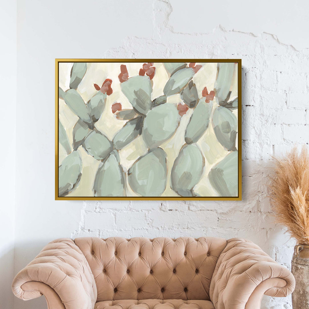 Flowering Prickly Pear Painting